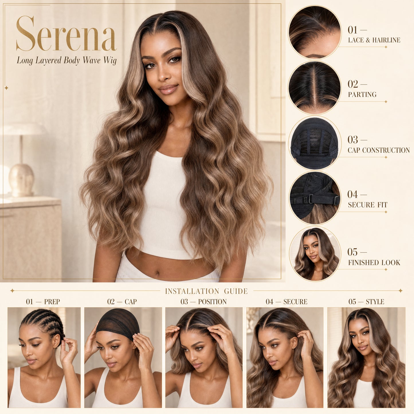 Serena lace wig