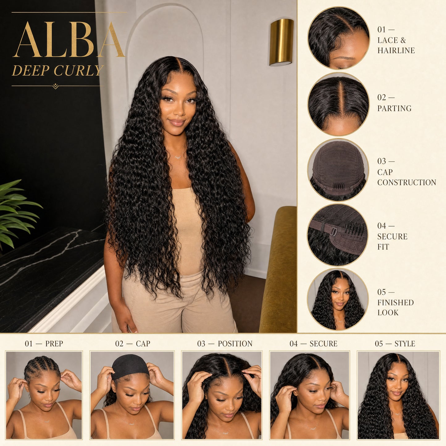 Alba lace wig