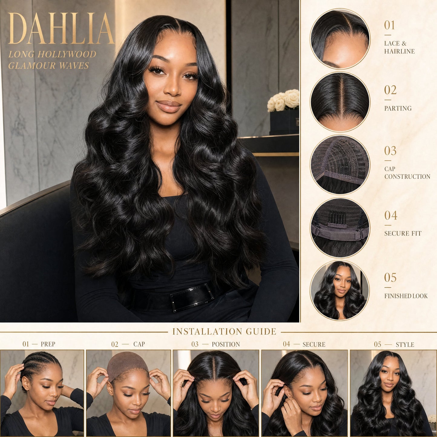 Dahlia lace wig