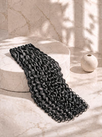 Curly hair extension bundle, black curls with tight ringlet texture