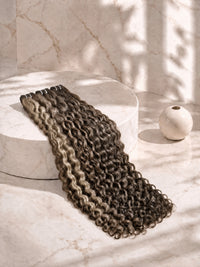 Long curly dark-brown hair extensions bundle with tight ringlets