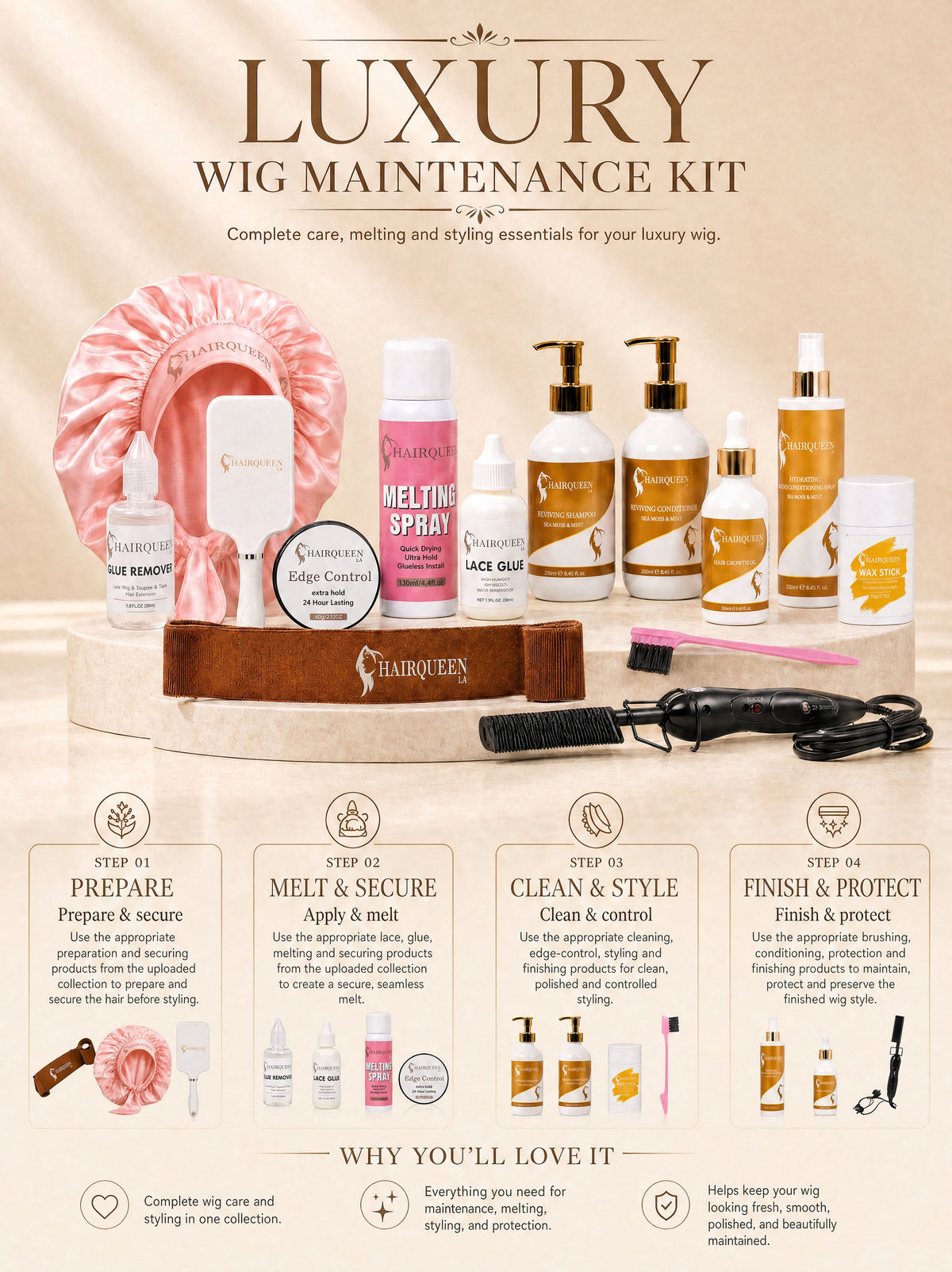 Luxury Wig Kit (C)