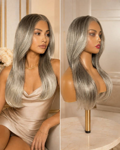 Silvernora synthetic lace wig