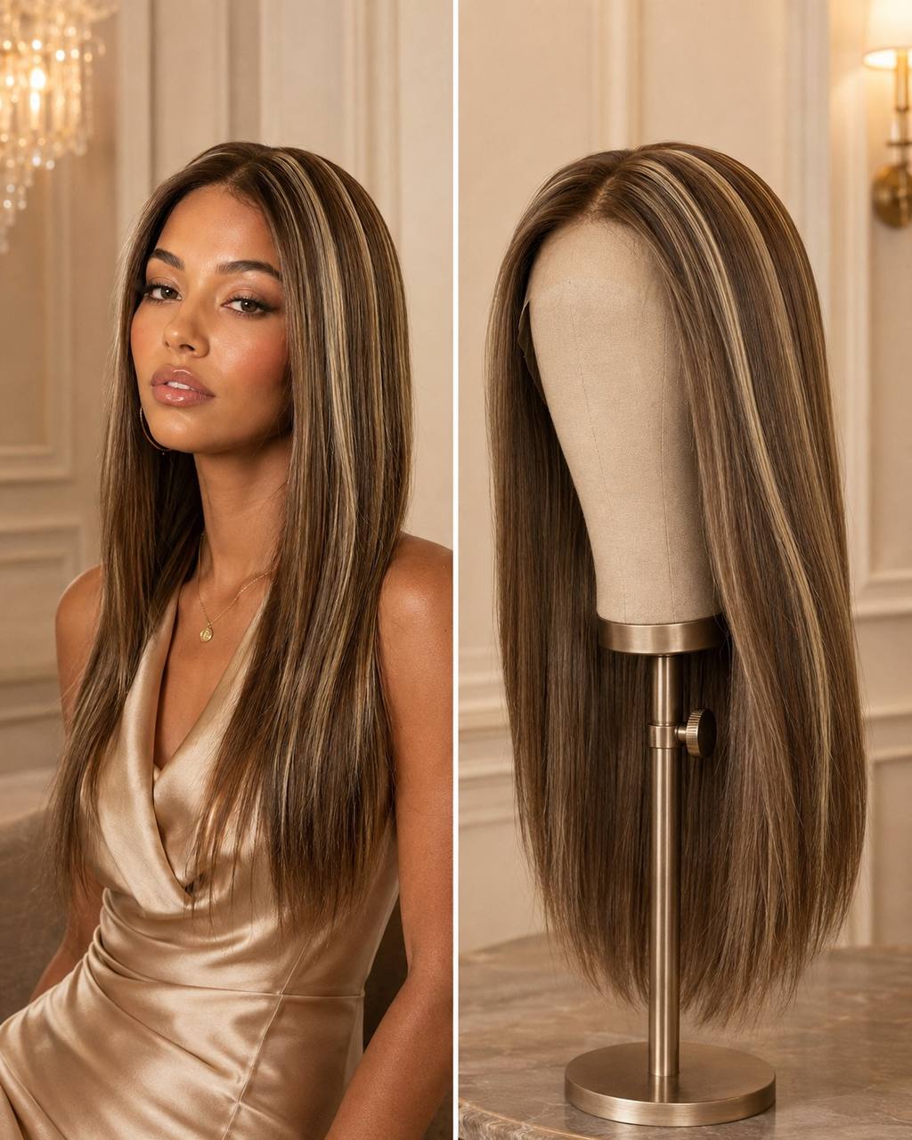 Lumiere synthetic lace wig