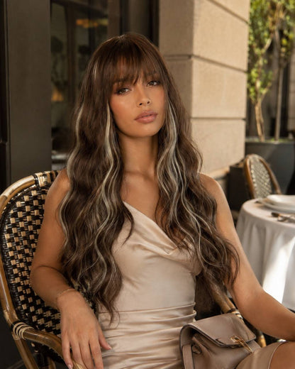 Mocha Synthetic lace wig
