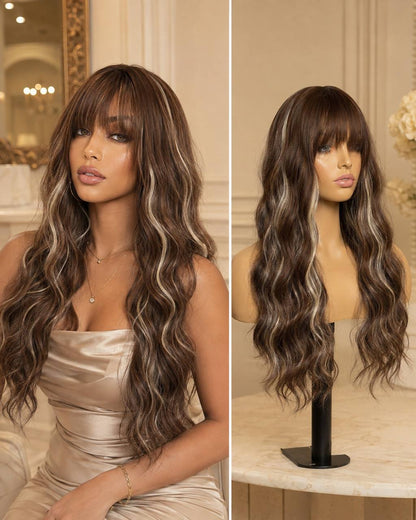 Mocha Synthetic lace wig