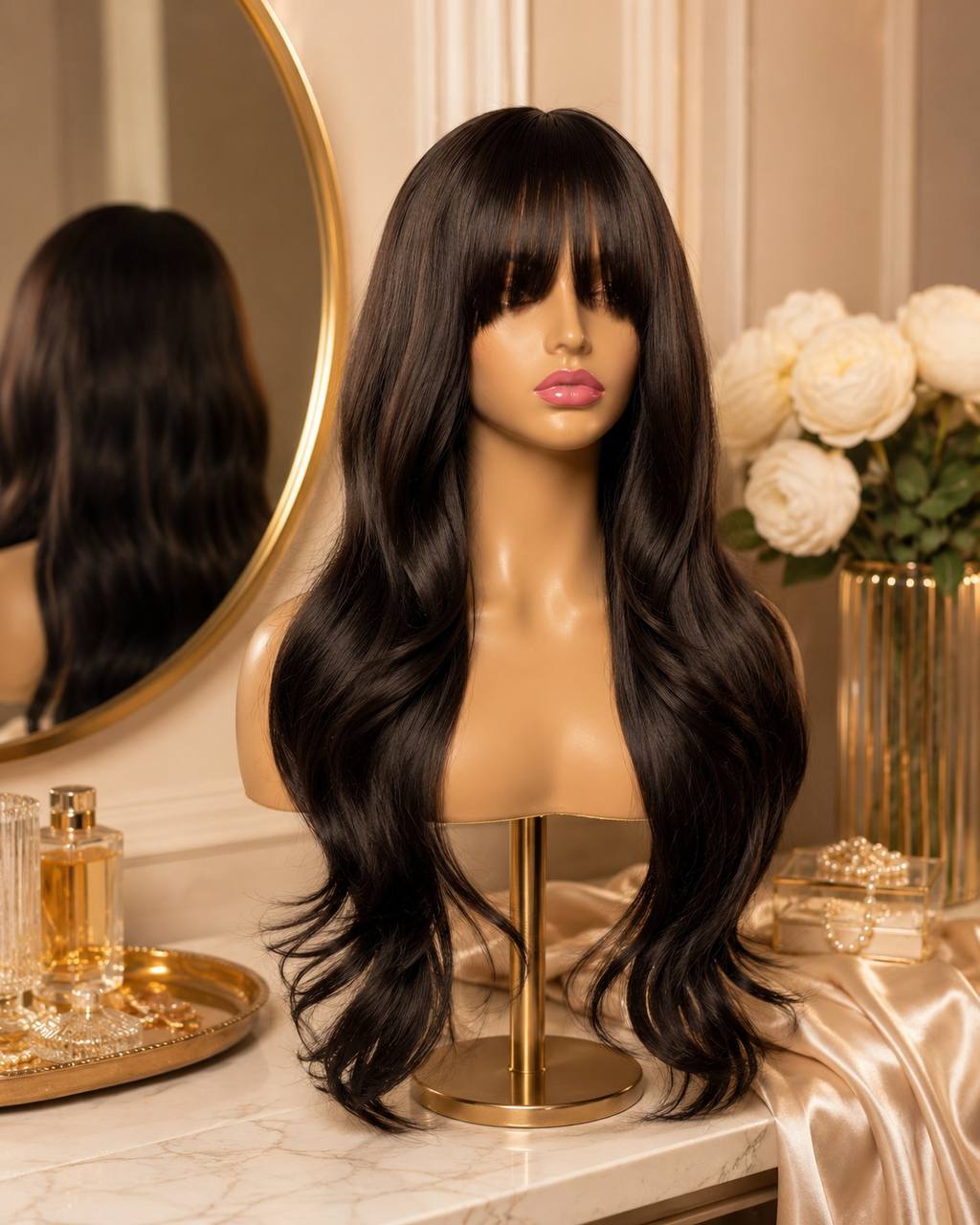 Espresso synthetic lace wig