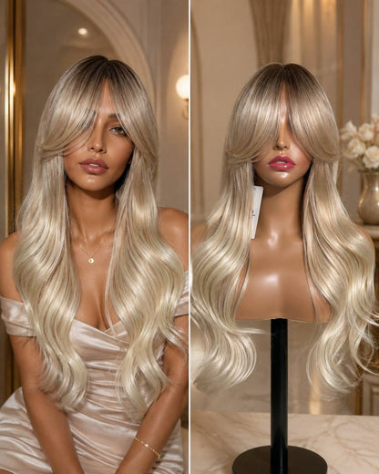 Ivory synthetic lace wig