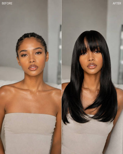 Midnight synthetic lace wig