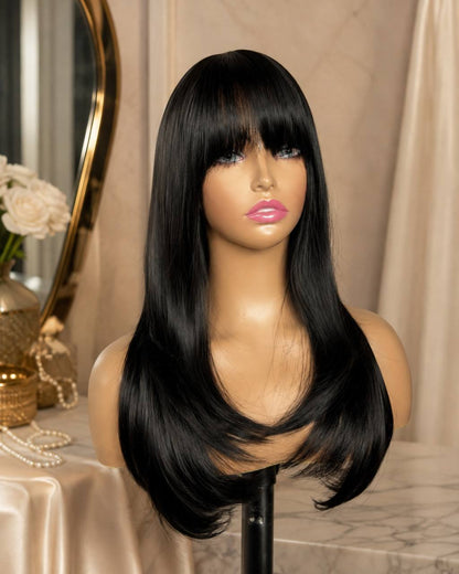 Midnight synthetic lace wig