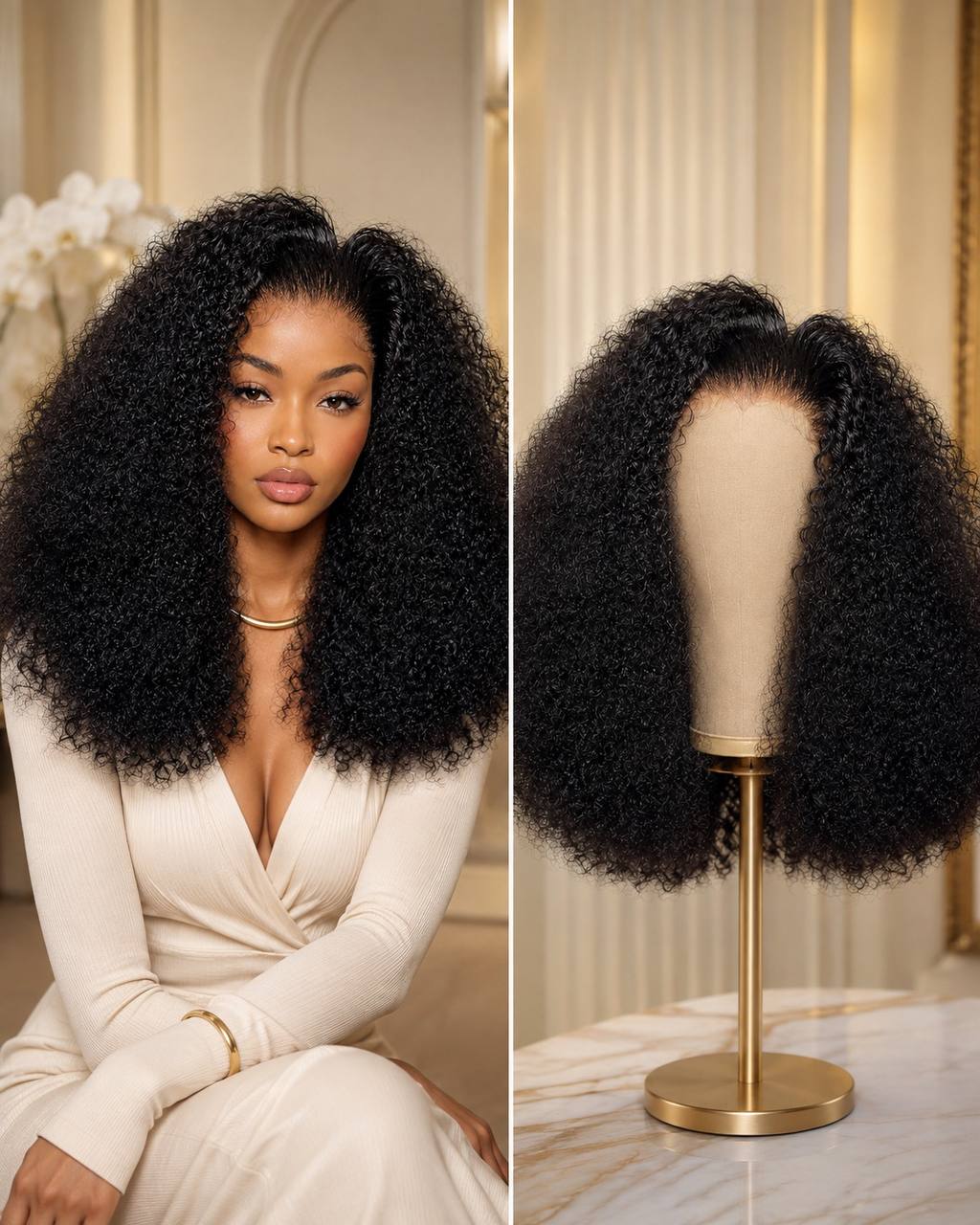 Amara crown curly lace wig