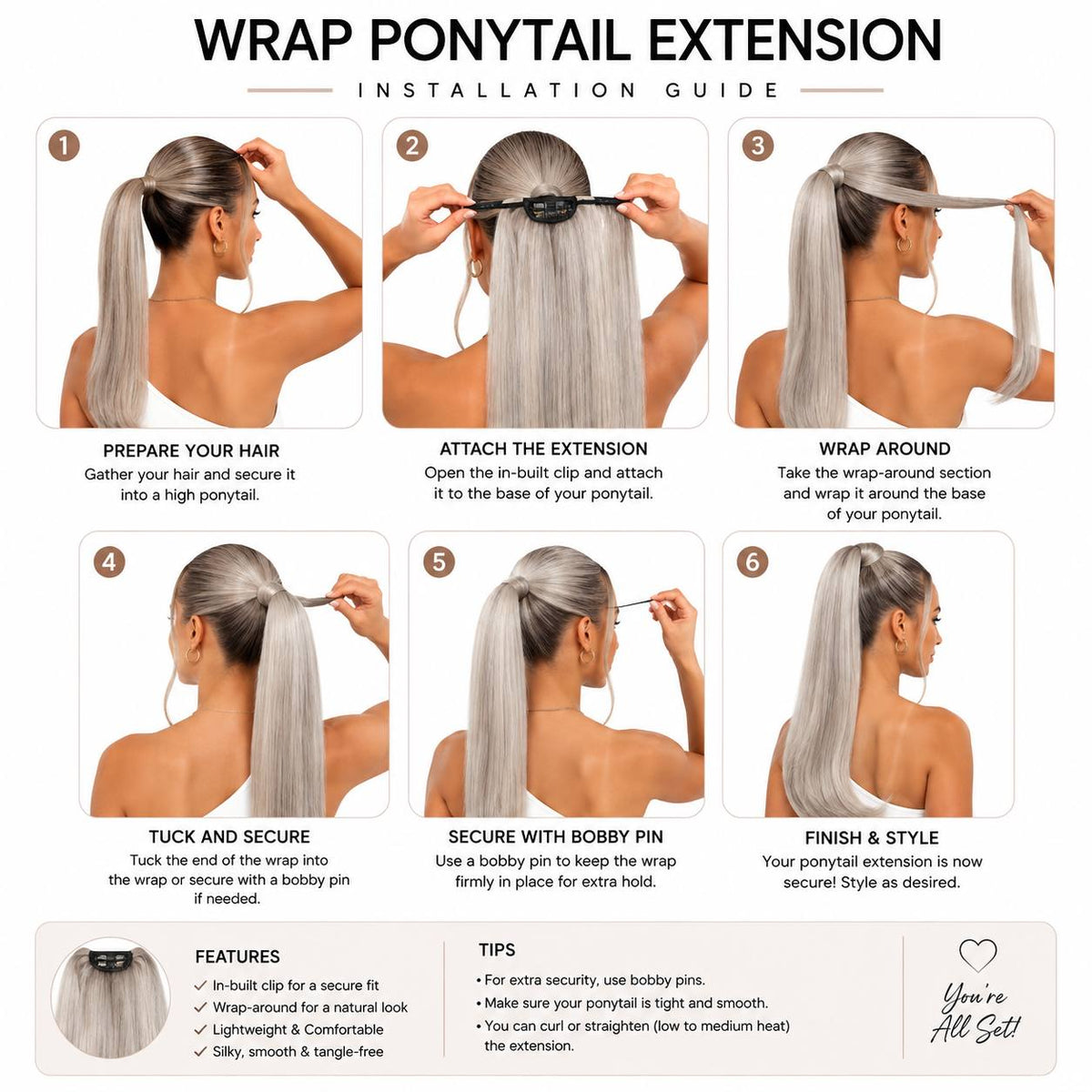 Wrap Around Ponytail