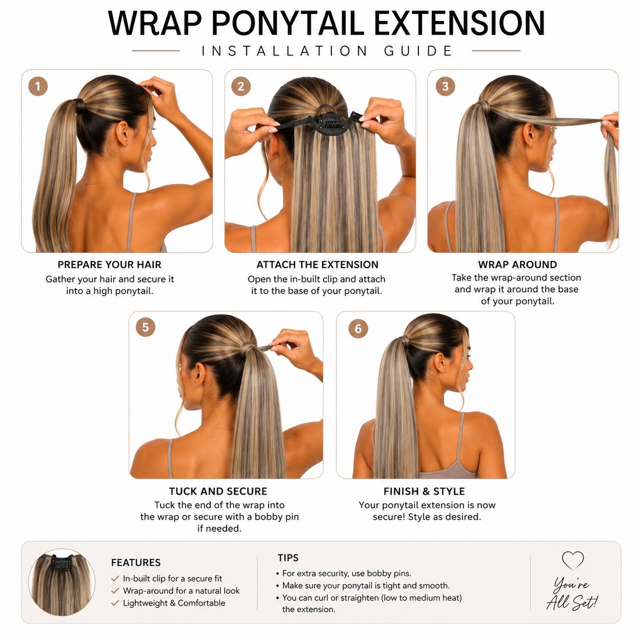Wrap Around Ponytail