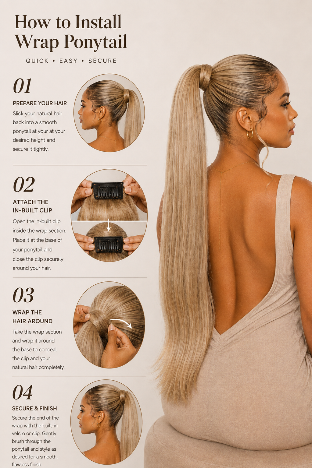 Wrap Around Ponytail