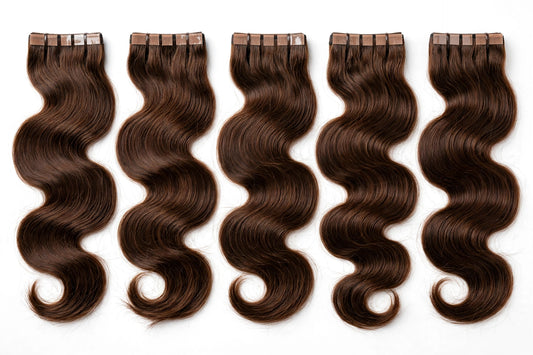 Wavy tape-in express weft