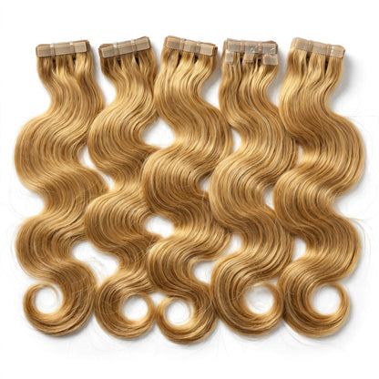 Wavy tape-in express weft