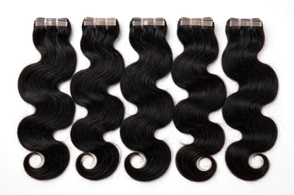 Wavy tape-in express weft