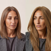 5.5"×6" New Injection Silk Top Diamond Topper, shade 6 — before and after