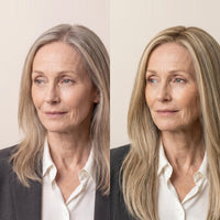 5.5"×6" New Injection Silk Top Diamond Topper, shade 8W1 — before and after