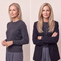 Hair topper with long straight ash-blonde hair and side-swept coverage