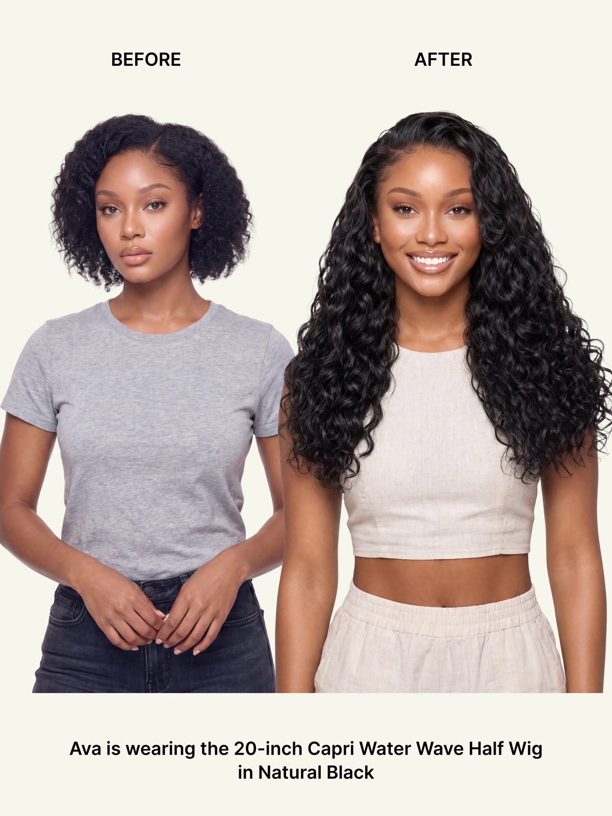 Capri Water Wave Half Wig