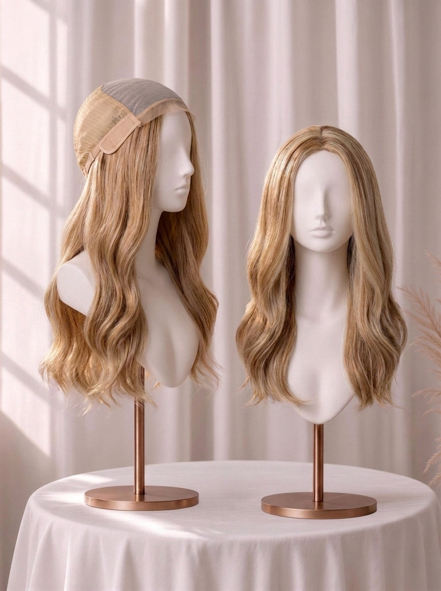 JW23 Silk Top Folded Lace Front Chinese Remy Hair Jewish Wig