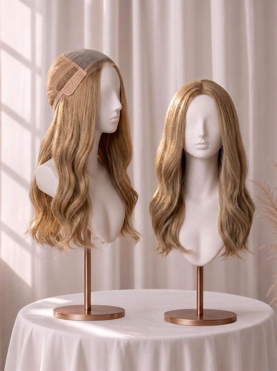 JW23 Silk Top Folded Lace Front Chinese Remy Hair Jewish Wig