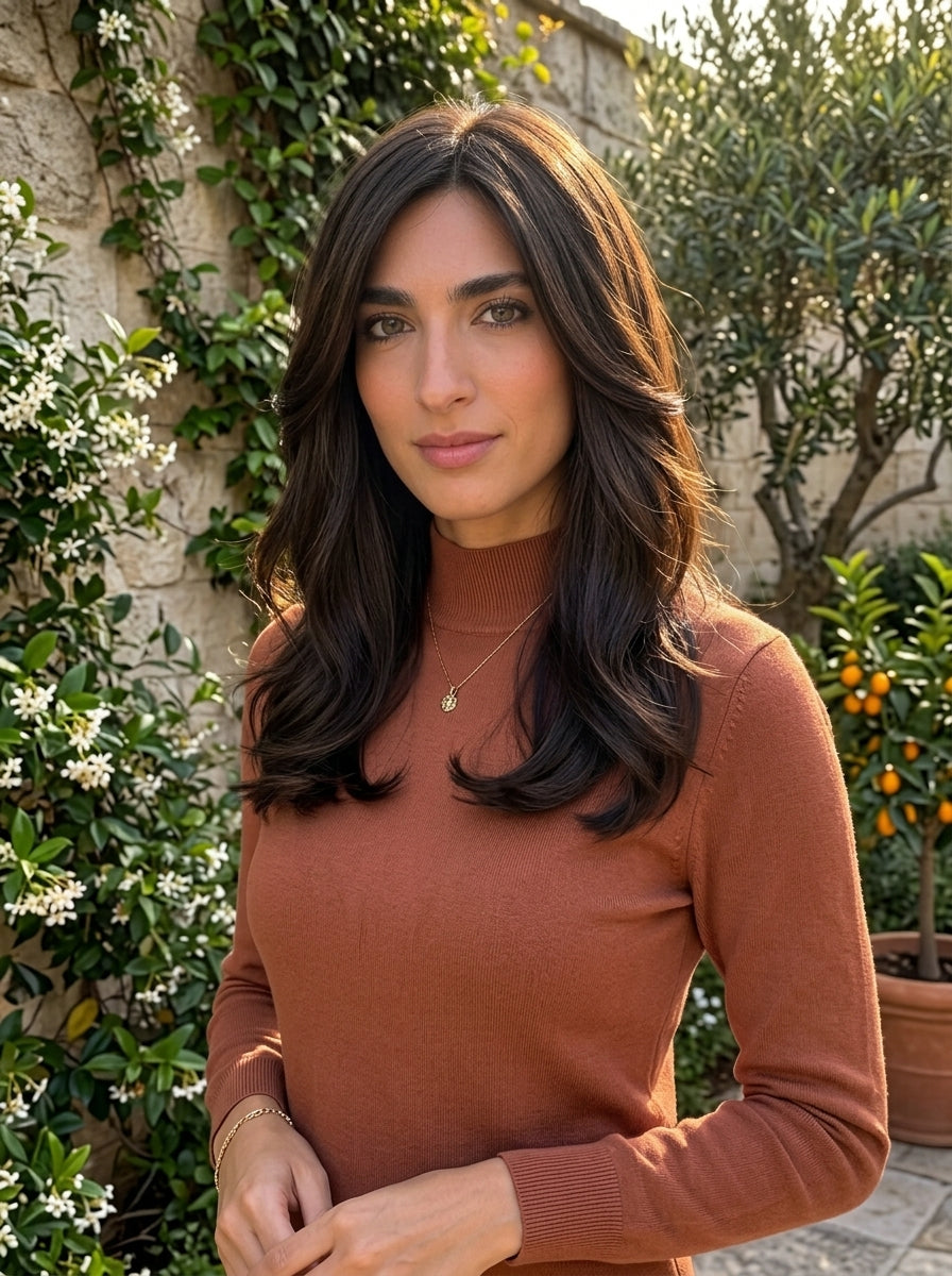 JW23 Silk Top Folded Lace Front Chinese Remy Hair Jewish Wig