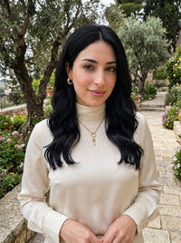 JW23 Silk Top Folded Lace Front Chinese Remy Hair Jewish Wig