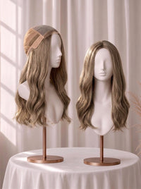 JW23 Silk Top Folded Lace Front Chinese Remy Hair Jewish Wig