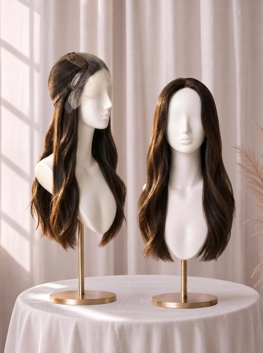 French Lace in Front, Top & Mono Cover with Wefted Sides & Back Jewish Wig