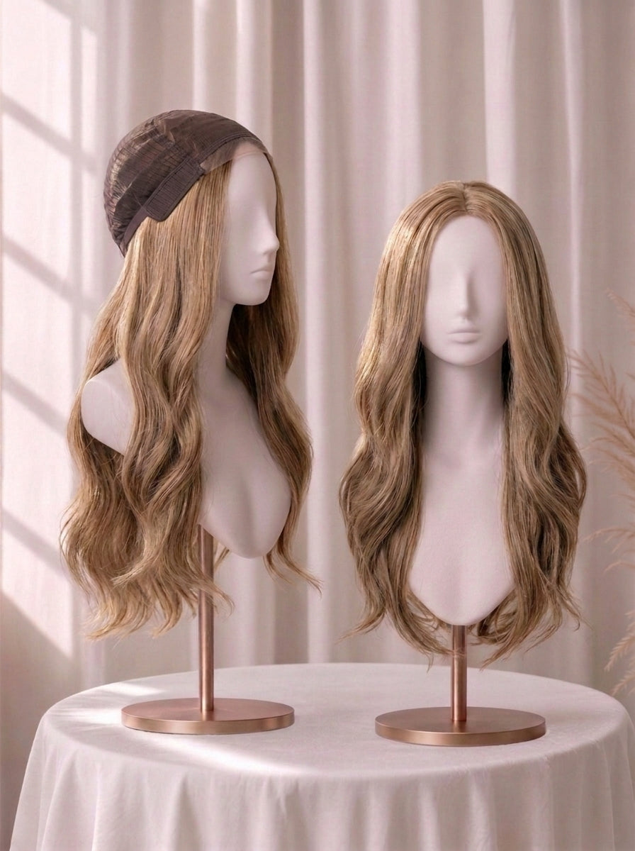 Mono Top with 1/2" French Lace Front and Wefted Sides & Back Medical Wig