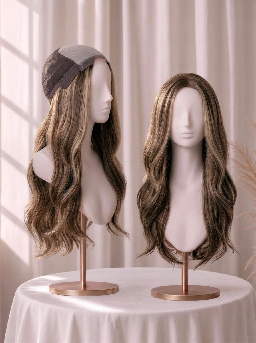 Mono Top with 1/2" French Lace Front and Wefted Sides & Back Medical Wig