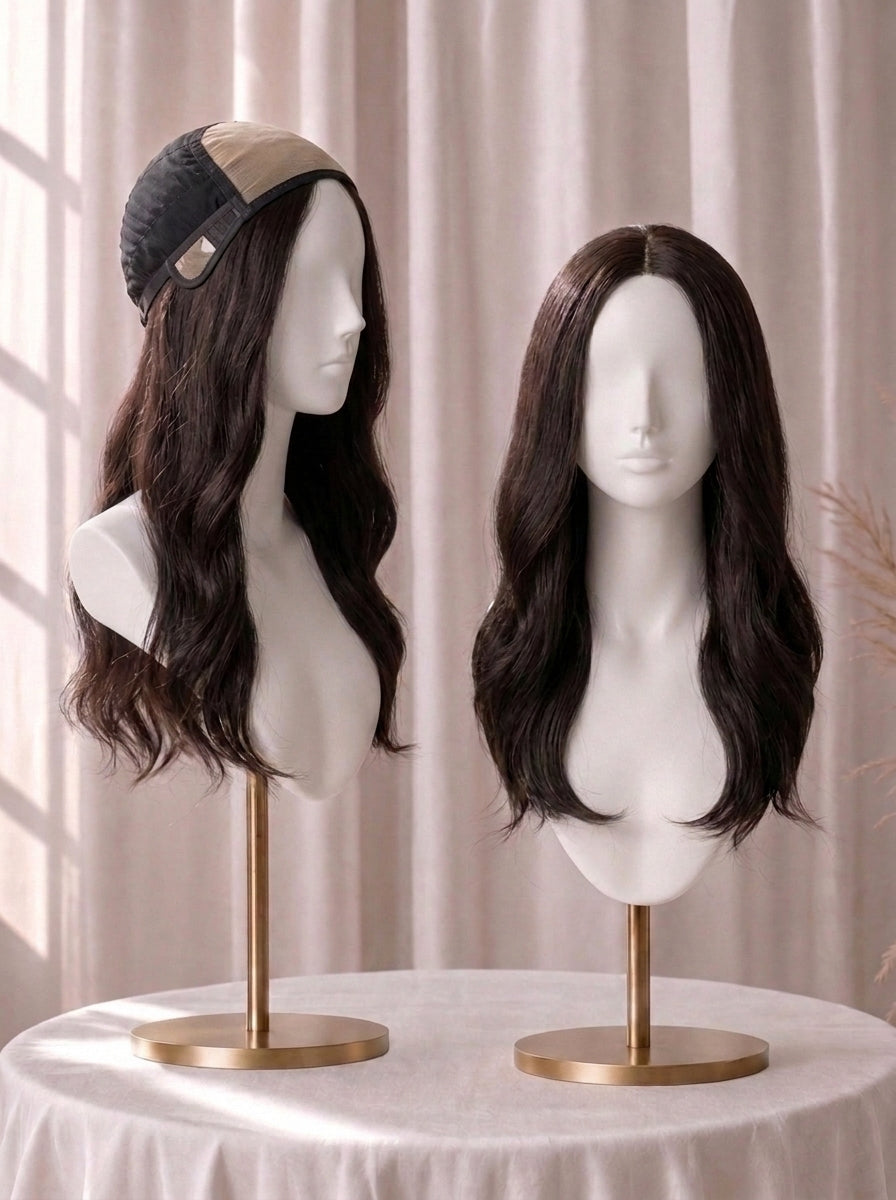 1/2" Welded Lace Front Top with Diamond Net Cover Medical Wig