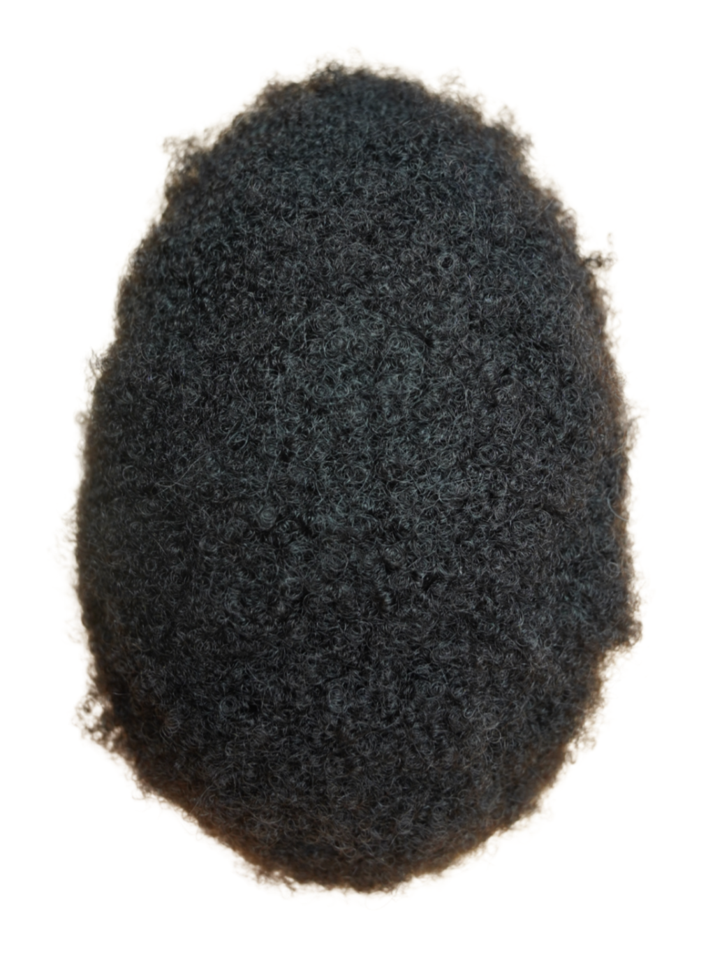 Afro 4mm 100% Human Hair Men's Toupee Natural Black