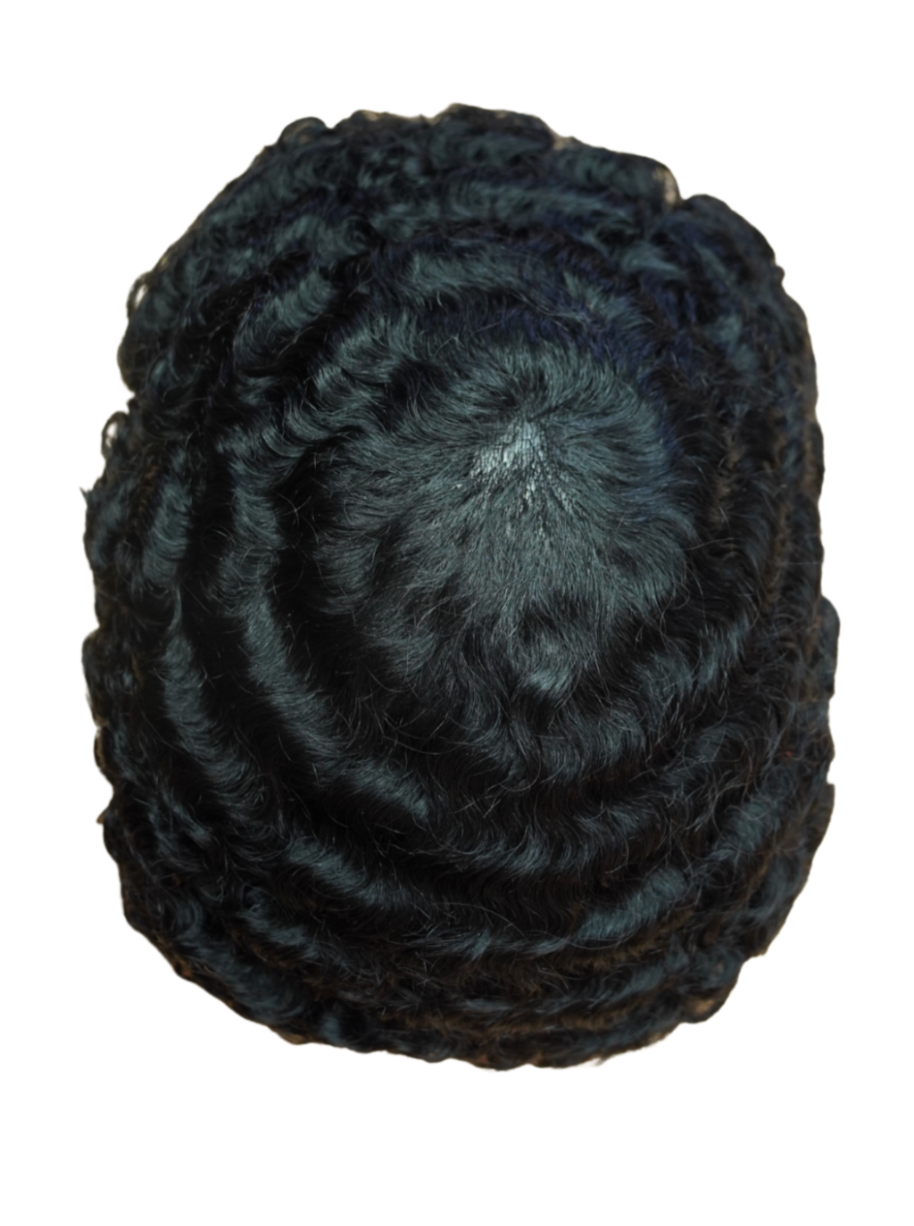 Bio 12mm 100% Human Hair Men's Toupee Natural Black
