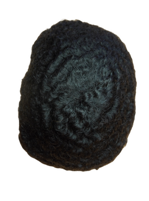 Bio 8mm 100% Human Hair Men's Toupee Natural Black