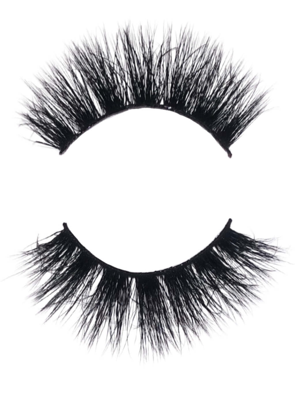 Gina Lashes false eyelash strip with thick black wispy fibers