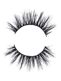 False eyelash strip with thick curled black wisps