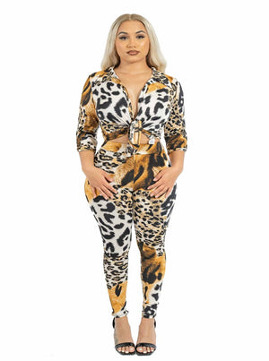 Leopard Print Sheer Set