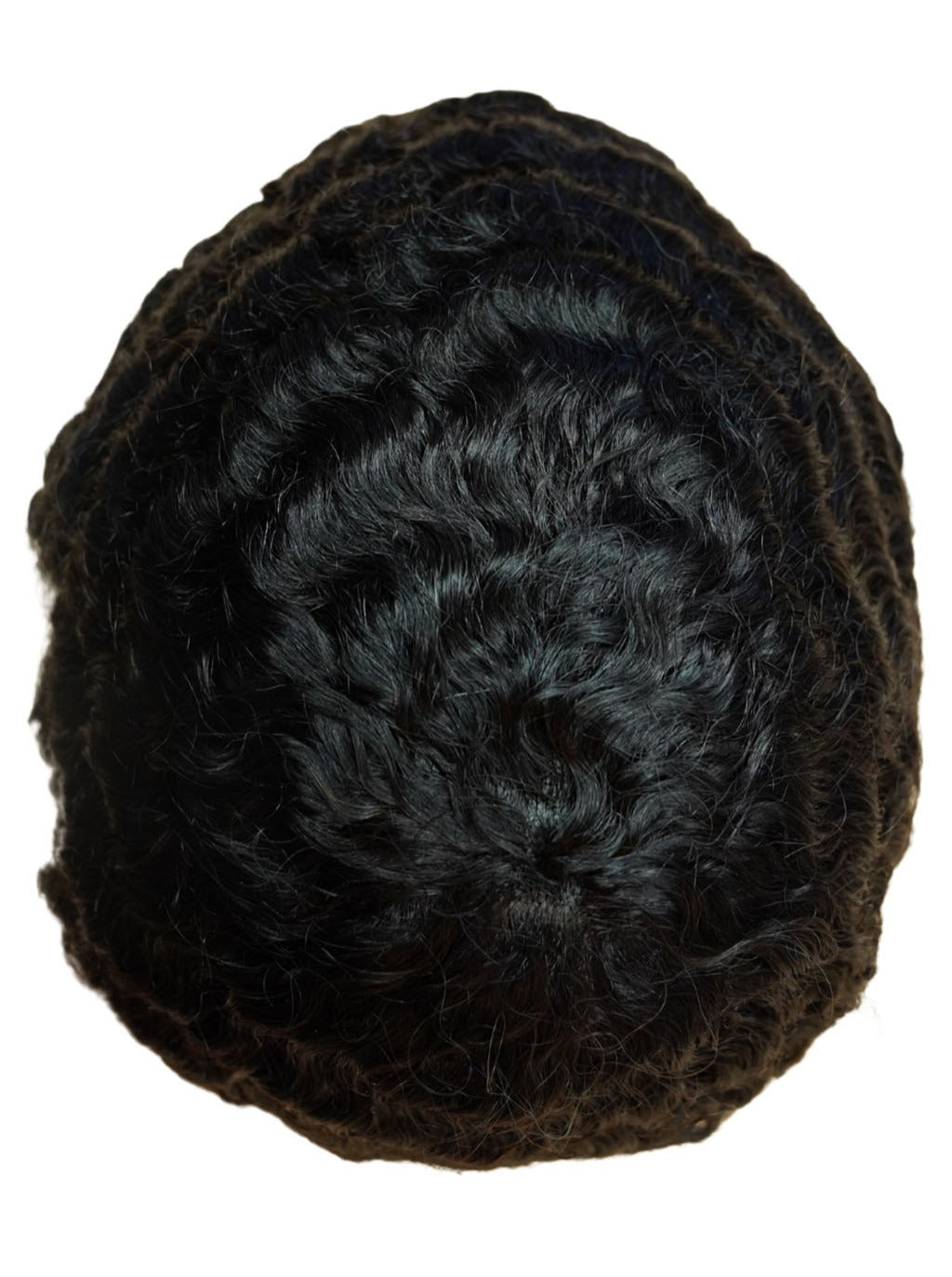 V-loop 8mm 100% Human Hair Men's Toupee Natural Black
