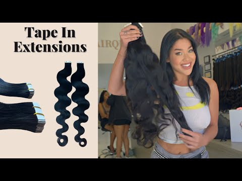 1B/Natural Black Body Wave Tape-In Extensions